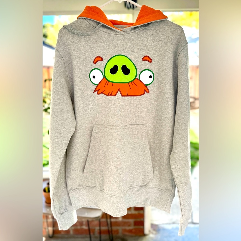 Angry Birds Embroidered Hoodie - Three Star Original - Mens Medium